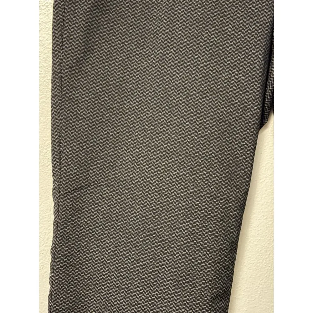 Nike Golf Mens Pants 34 x 30 Black Gray Chevron Geometric Tour Performance
